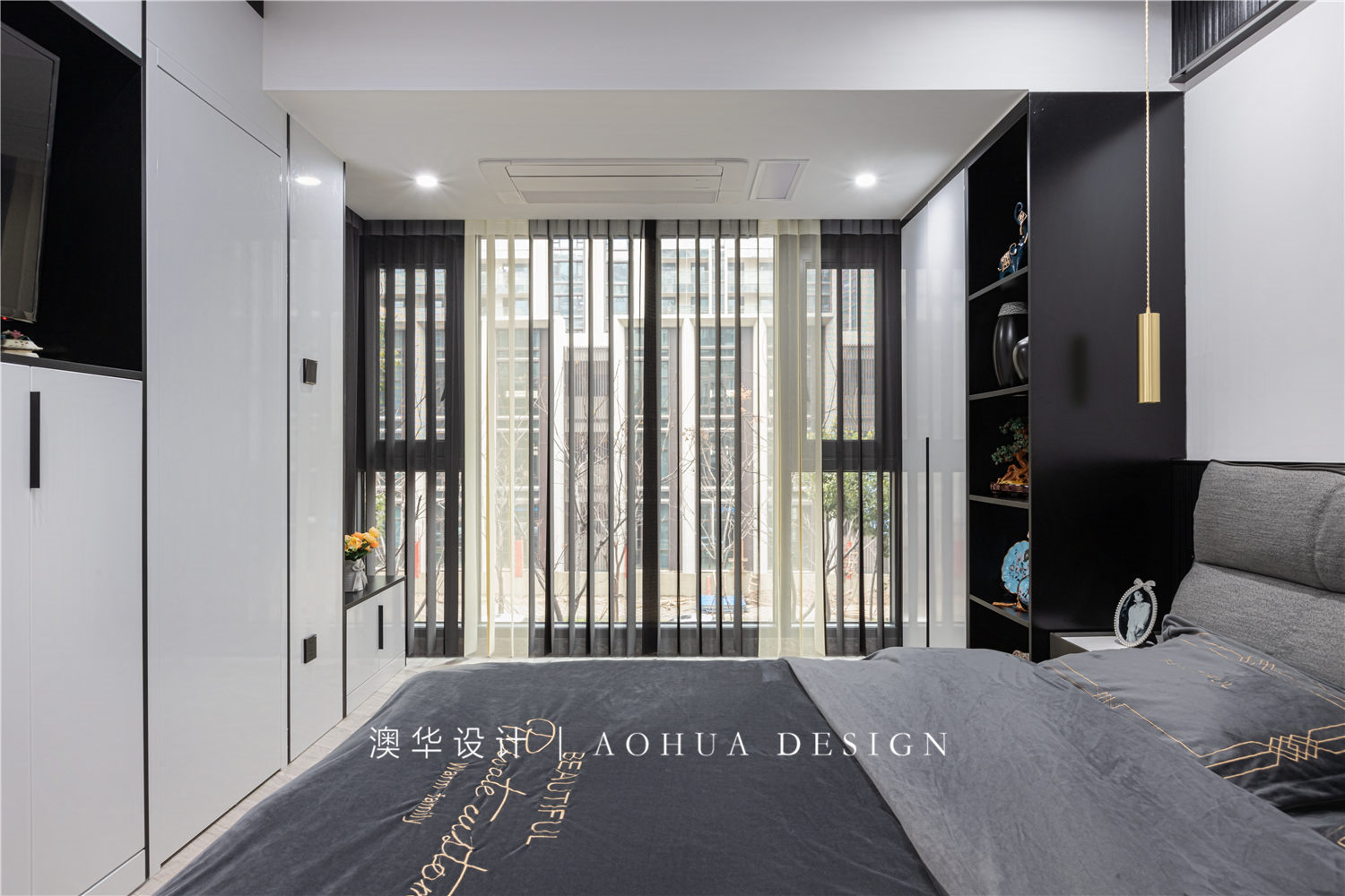 滨江苑130㎡现代黑白灰