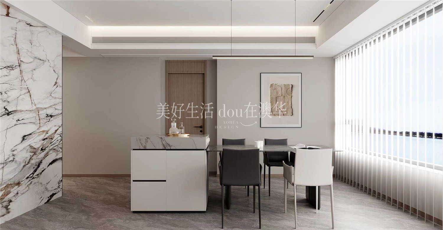 华侨城红坊装修效果图,6686平台室内设计,现代极简