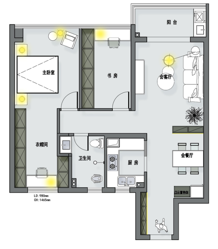 融创临江府98㎡